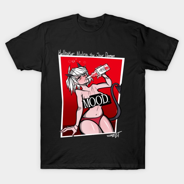 Helltaker: Drunk Malina (CENSORED) T-Shirt by Seb_T95